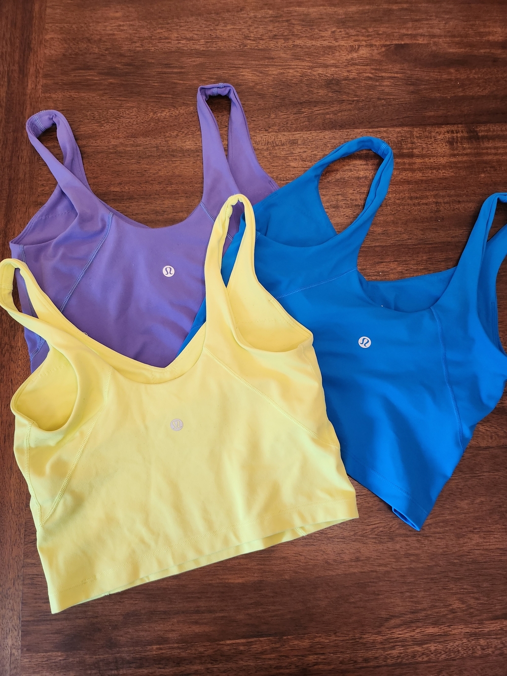 lululemon athletica Yellow, Blue & Purple Tank Top Set